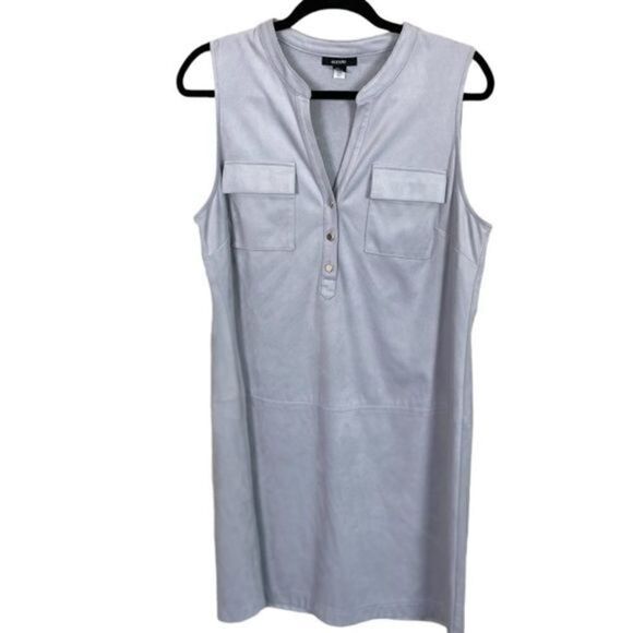 #156 ALFINI suede shift mini dress - Picture 1 of 9